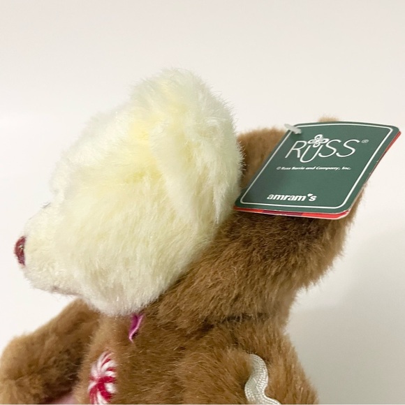 Russ Berrie Cookie Gingerbread Teddy Bear Plush Christmas Stuffed Animal - Picture 14 of 16